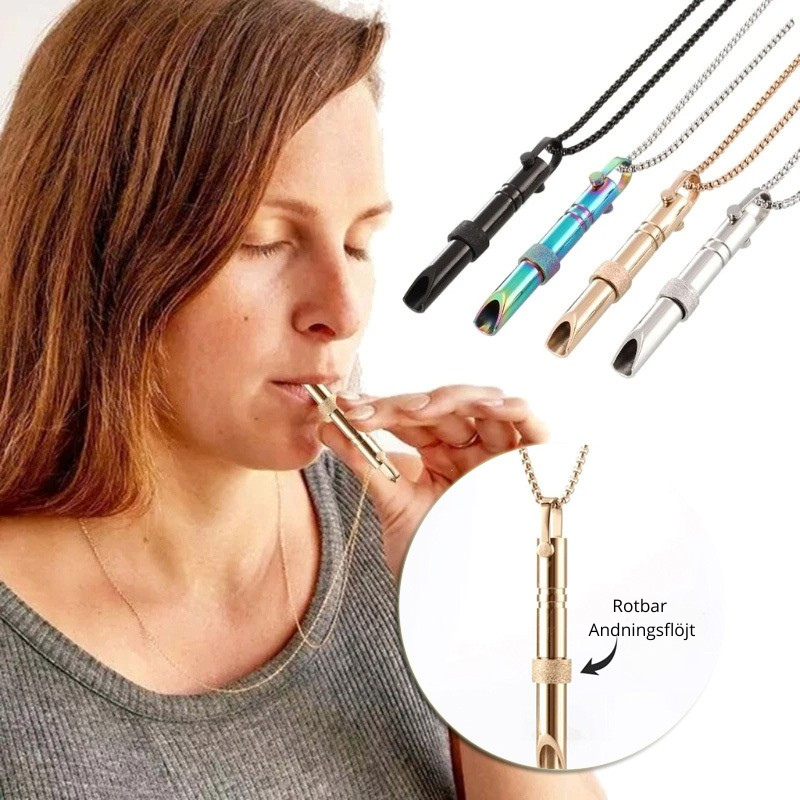Bärbar Andningsterapi – Halsband för Stresslindring