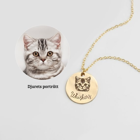 Necklace with a portrait of your pet