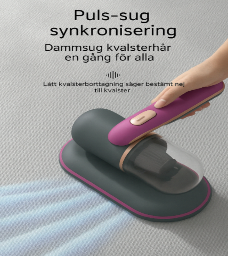 Elektrisk UV-husdammsugare för avlägsnande av kvalster – för sängar, madrasser, soffor och kuddar