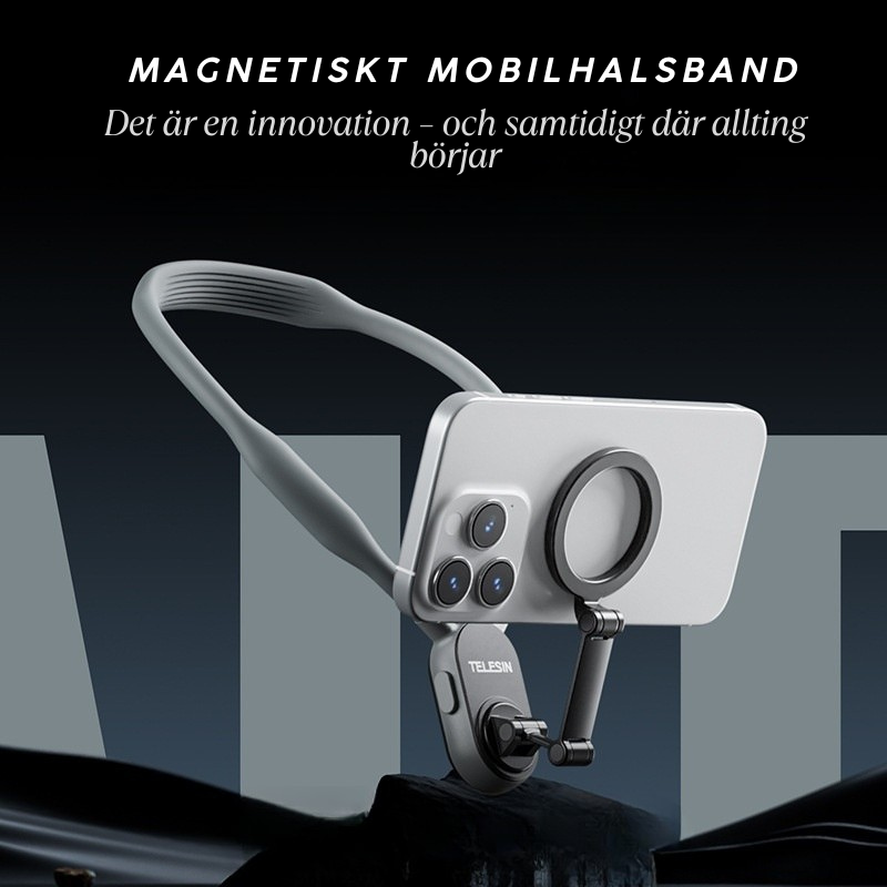 Silikon magnetsfäste för mobiltelefon för hals – med MagSafe magnet
