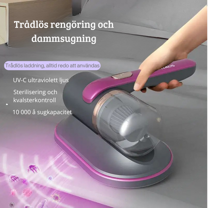 Elektrisk UV-husdammsugare för avlägsnande av kvalster – för sängar, madrasser, soffor och kuddar